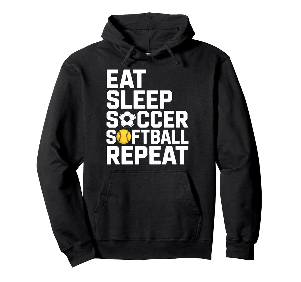 Athlete Eat Sleep Soccer Repeat Hoodie - Novelty Apparel Men Women