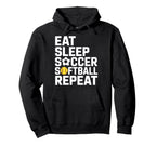Athlete Eat Sleep Soccer Repeat Hoodie - Novelty Apparel Men Women