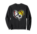 Baseball Softball Soccer Ball Heart Sweatshirt - Trendy Graphic Men Women