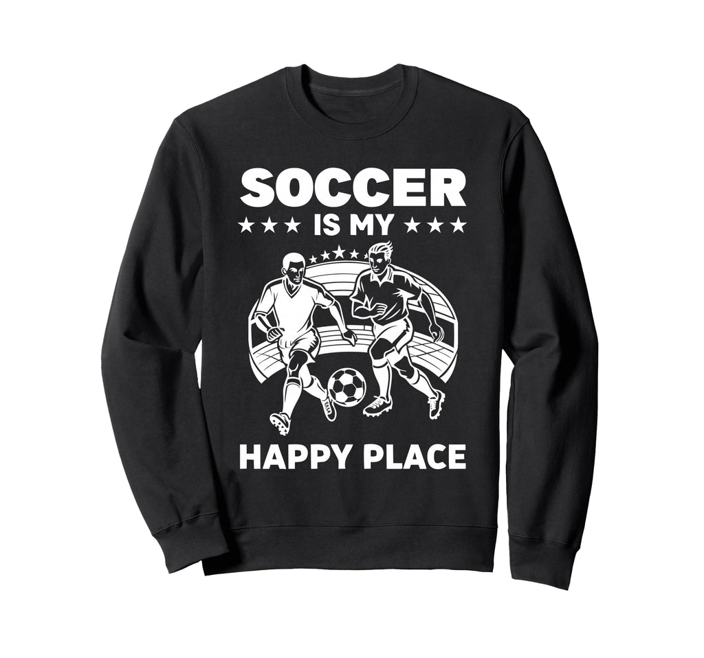 Great Soccer Is My Happy Place Hoodie - Aesthetic Graphic Men Women