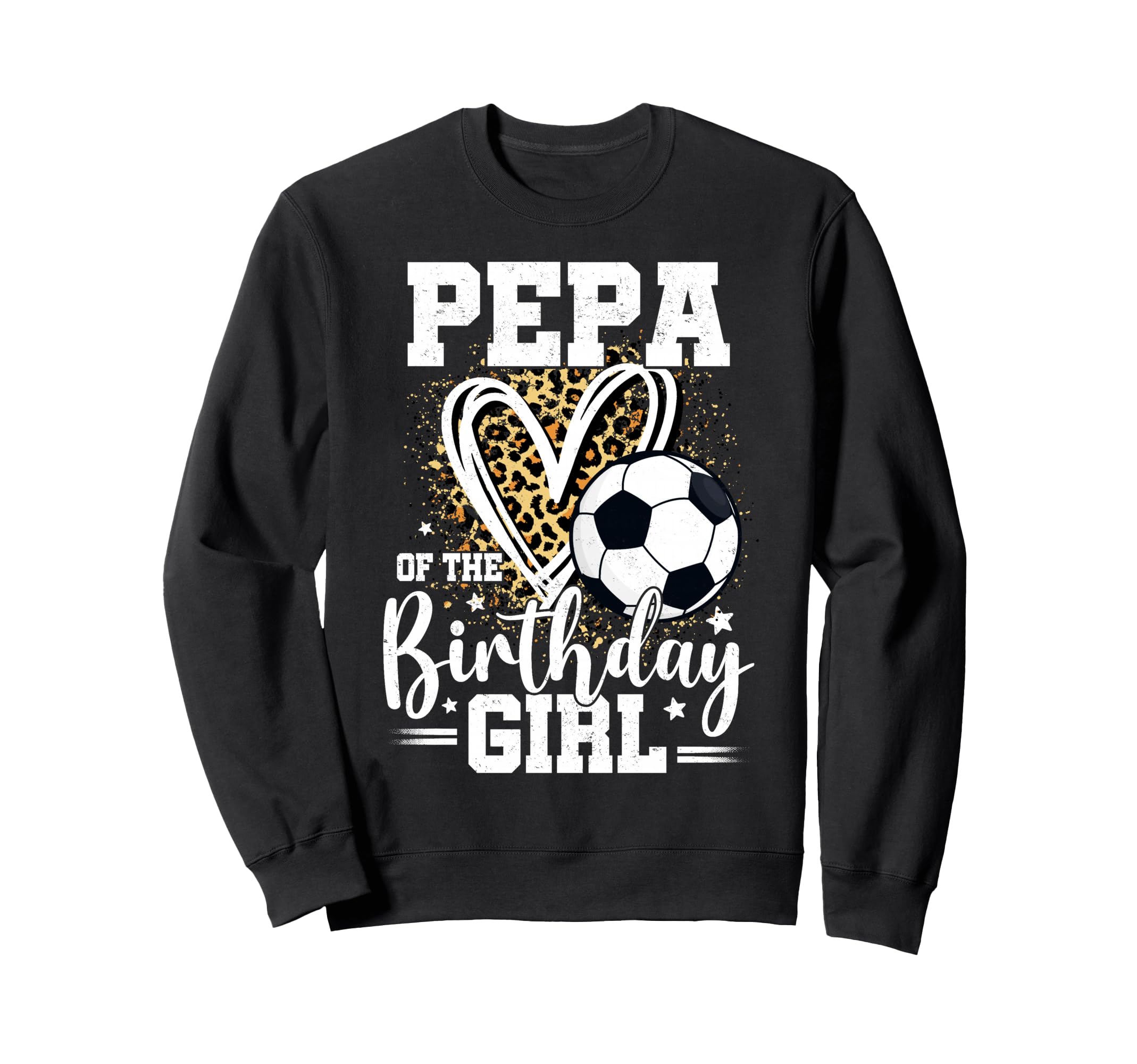 Pepa Birthday Soccer Ball Leopard Sweatshirt - Minimalist Print for Adults