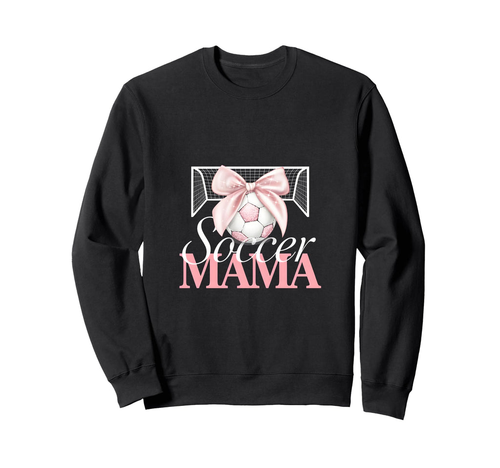 Soccer Mama Bow Soccer Mom Club Sweatshirt - Aesthetic Graphic Unisex
