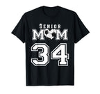 Proud Senior Soccer Mom Custom T-Shirt - Minimalist Print for Adults
