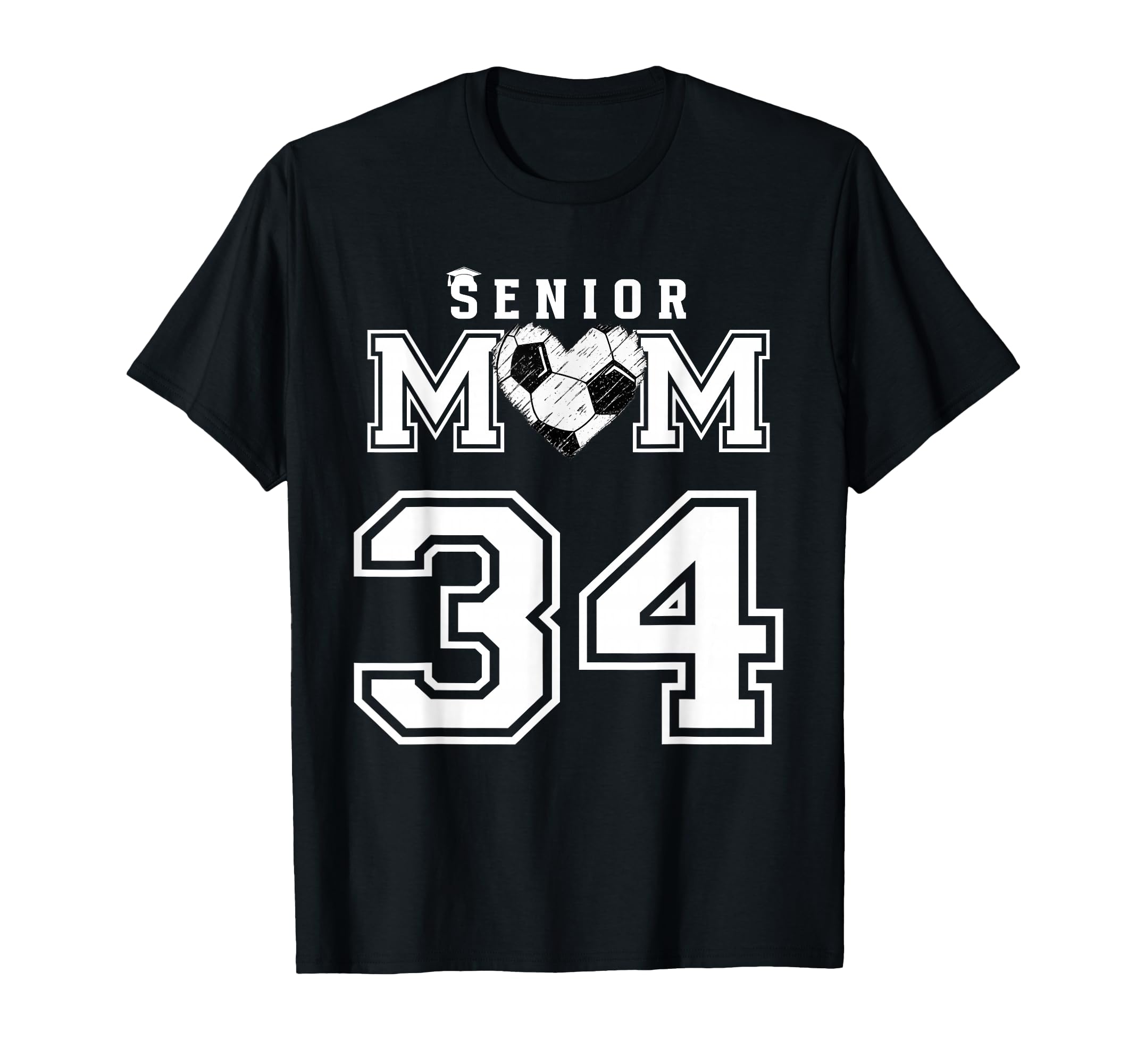 Proud Senior Soccer Mom Custom T-Shirt - Minimalist Print for Adults