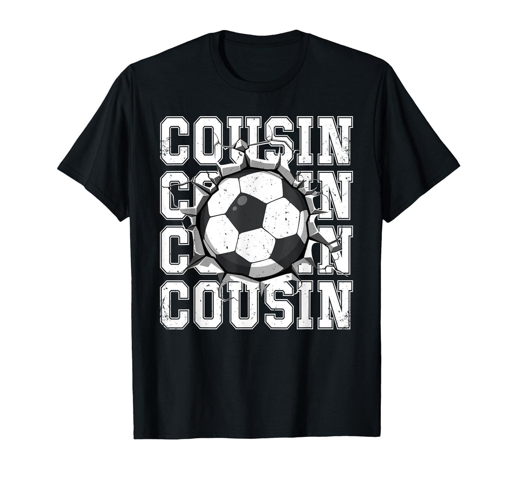 Soccer Cousin Cracked Wall Family Matching T-Shirt - Graphic Print Unisex