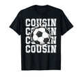 Soccer Cousin Cracked Wall Family Matching T-Shirt - Graphic Print Unisex