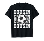 Soccer Cousin Cracked Wall Family Matching T-Shirt - Graphic Print Unisex