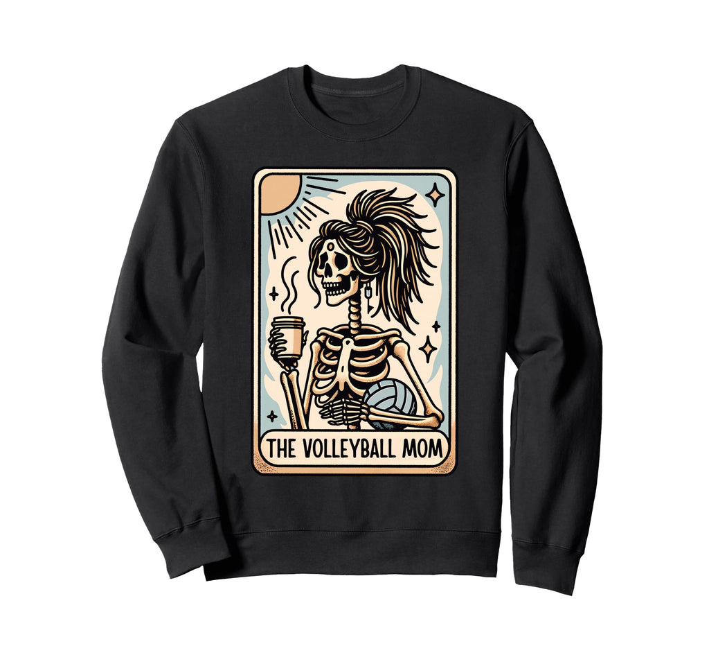 Volleyball Mom Tarot Card Sweatshirt - Fun Novelty Design Men Women