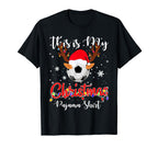 This Is My Pajama Soccer Santa Hat T-Shirt - Novelty Apparel for Adults