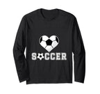 Love Soccer Heart Ball Play Gift Sweatshirt - Aesthetic Graphic Unisex