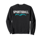 Mom Sports Lover Soccer Basketball Sweatshirt - Graphic Print Unisex