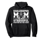 Funny Ice Hockey Goalkeeper Mom Ice Hoodie - Graphic Print for Adults