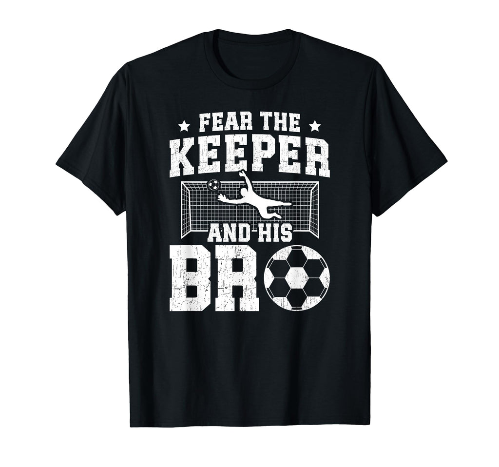 Funny Soccer Keeper Brother Soccer T-Shirt - Minimalist Print for Adults