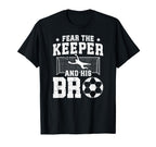 Funny Soccer Keeper Brother Soccer T-Shirt - Minimalist Print for Adults