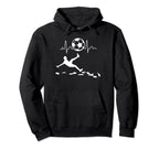 Football Soccer Heartbeat Soccer Pulse Hoodie - Streetwear Style for Adults