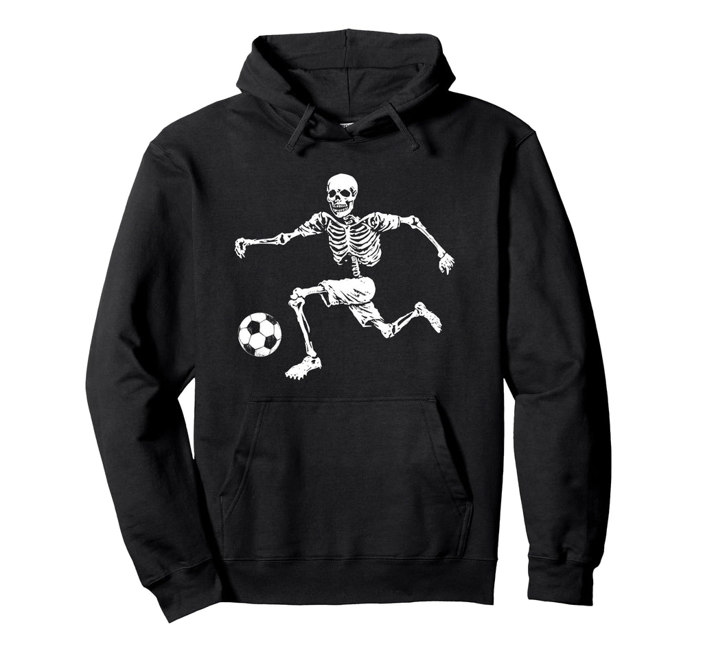Funny Skeleton Soccer Ball Hoodie - Novelty Apparel Unisex