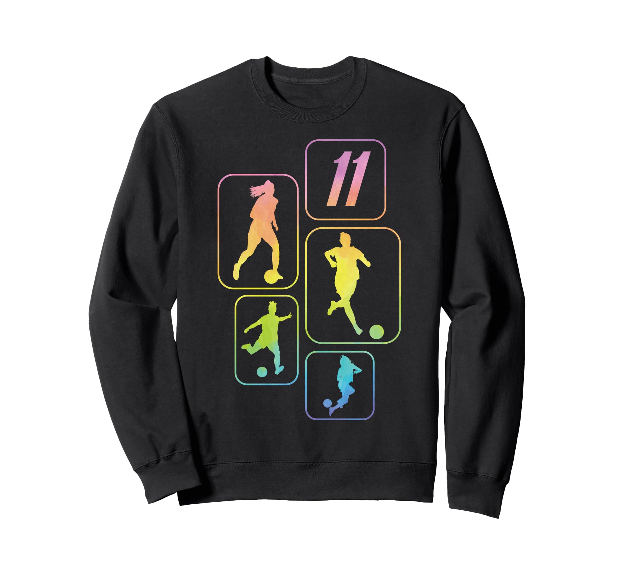 11Th Birthday Soccer Player Football 11 Sweatshirt - Graphic Print Unisex