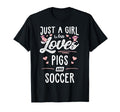 Just Who Loves Pigs And Soccer Gift T-Shirt - Custom Art Print Unisex