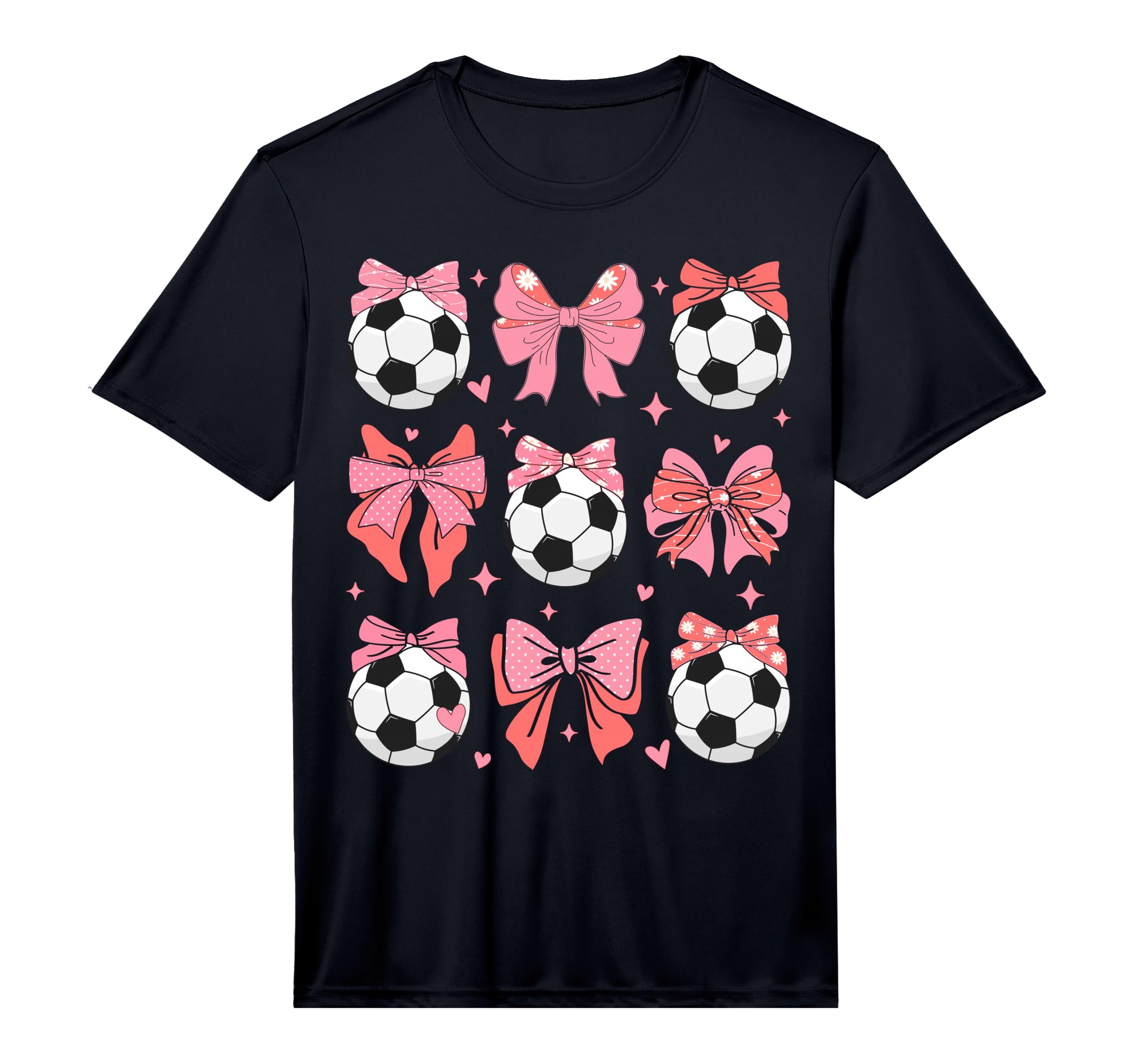Coquette Bow Soccer Mom Family T-Shirt - Casual Everyday Wear Unisex