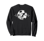 Heartbeat Soccer Player Ball Sweatshirt - Casual Everyday Wear for Adults