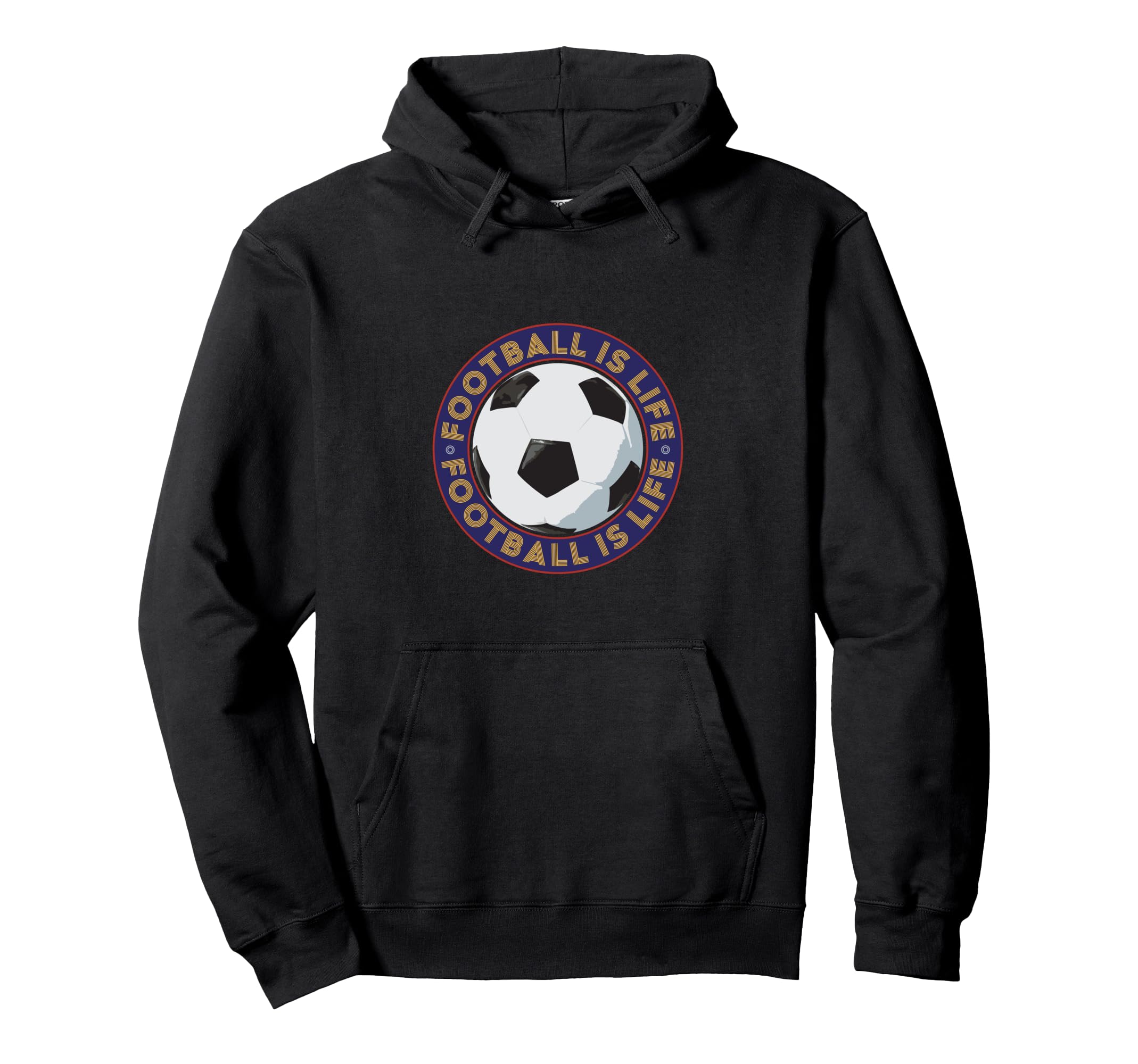 Football Futbol Is Life Soccer Ball Hoodie - Aesthetic Graphic Men Women