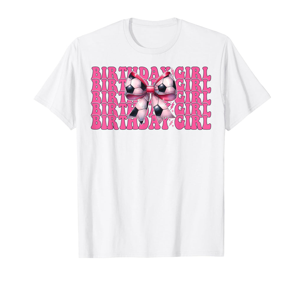 Birthday Soccer Soccer Mom Mama Coquette T-Shirt - Trendy Graphic Unisex