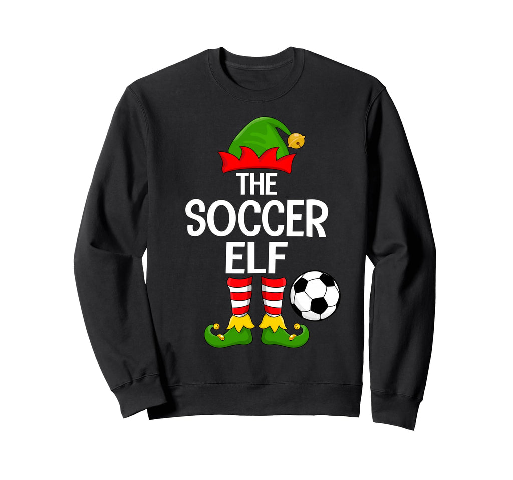 Soccer Elf Matching Family Elf Sweatshirt - Custom Art Print Men Women