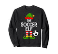 Soccer Elf Matching Family Elf Sweatshirt - Custom Art Print Men Women