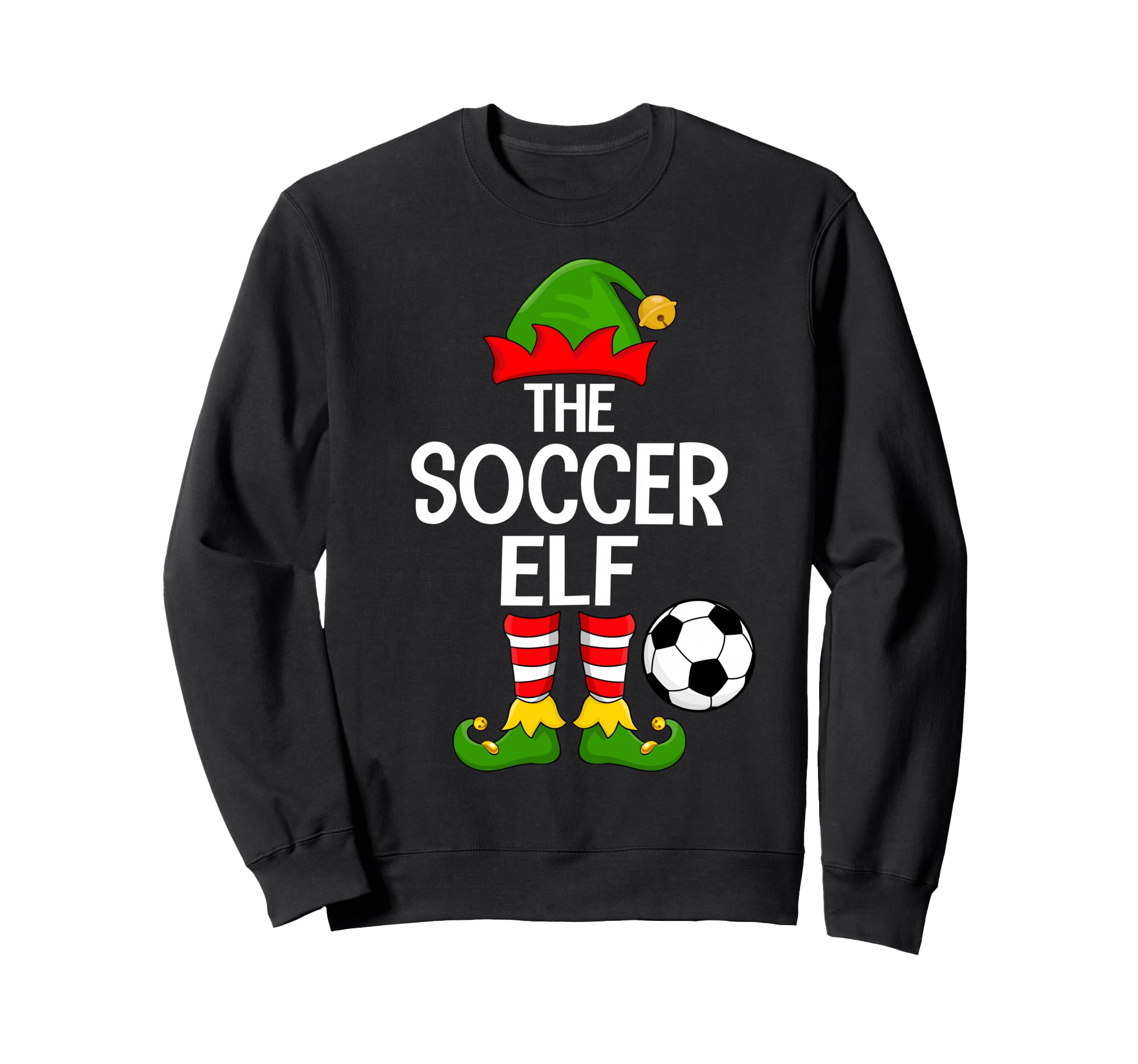 Soccer Elf Matching Family Elf Sweatshirt - Custom Art Print Men Women
