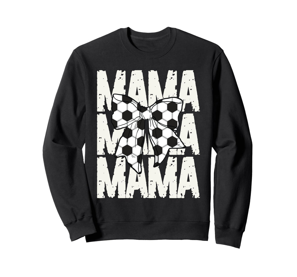 Soccer Mama Coquette Bow Sports Mom Sweatshirt - Graphic Print for Adults