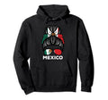Mexico Flag Mexican Hairbun Football Hoodie - Minimalist Print Unisex