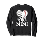 Ball Mimi Grandma Heart Baseball Sweatshirt - Unique Graphic Men Women