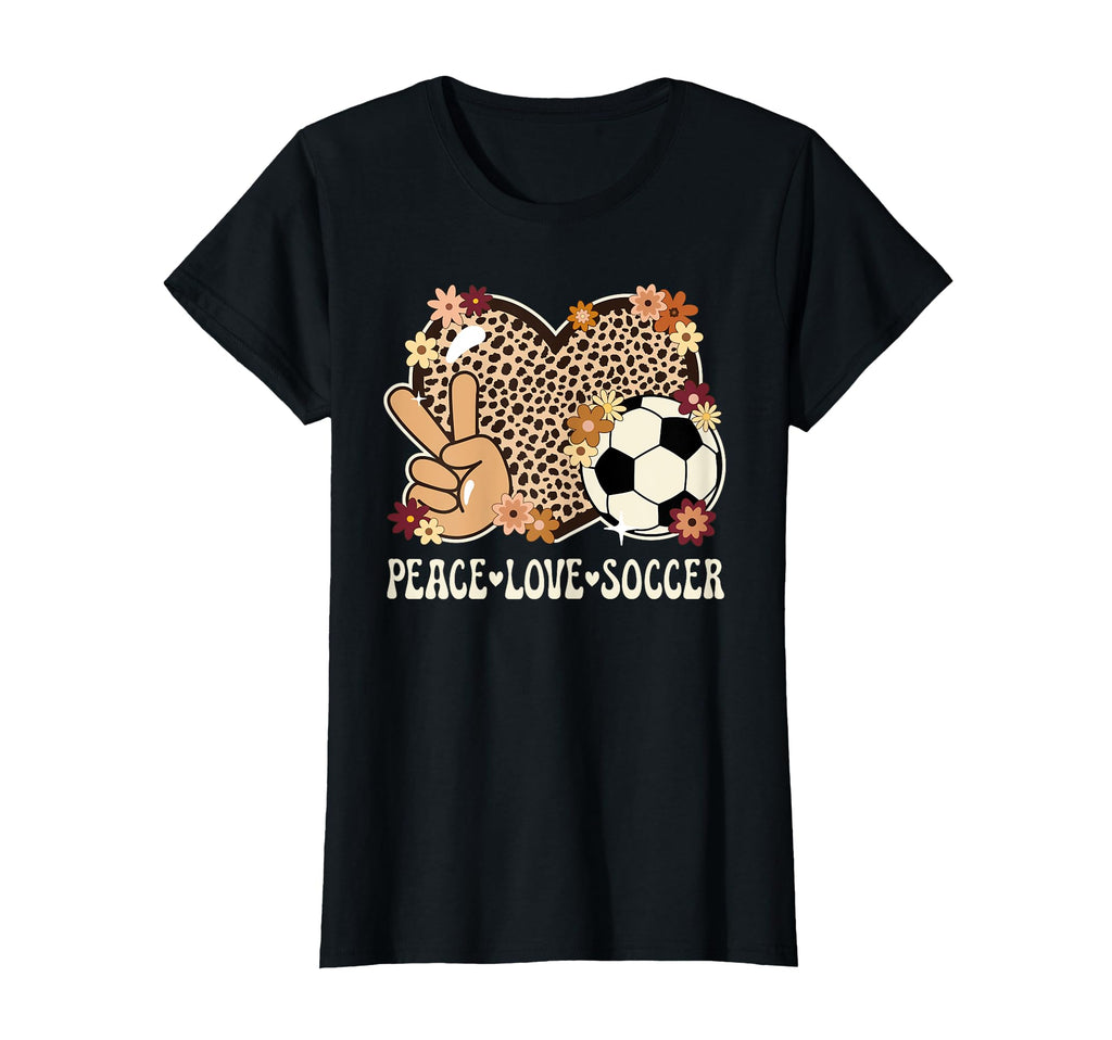 Peace Love Soccer Lover Outfit Cheetah T-Shirt - Streetwear Style Unisex