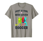 Just Who Loves Soccer Gifts Teen T-Shirt - Trendy Graphic Unisex