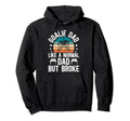 Ice Hockey Goalie Dad Broke Dad Hockey Hoodie - Graphic Print Unisex