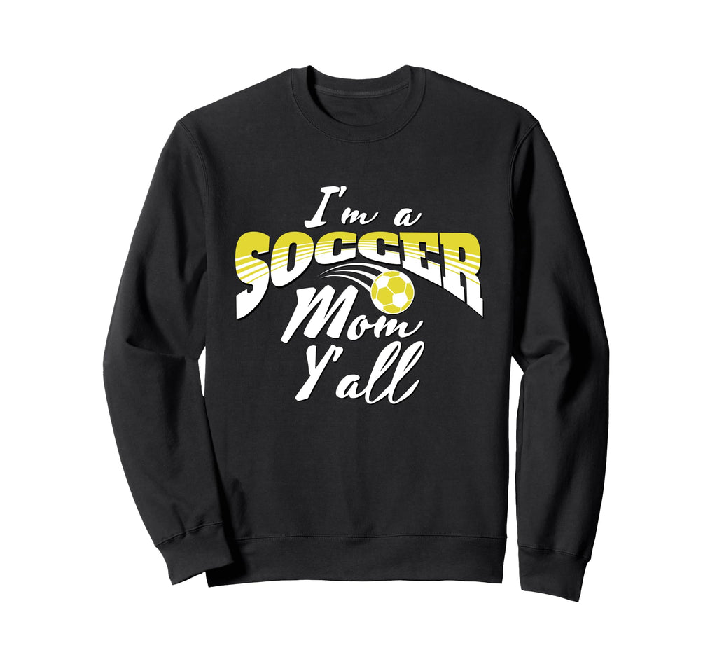 Mom Soccer Lover Soccer Mom Gift Yellow Sweatshirt - Trendy Graphic Unisex