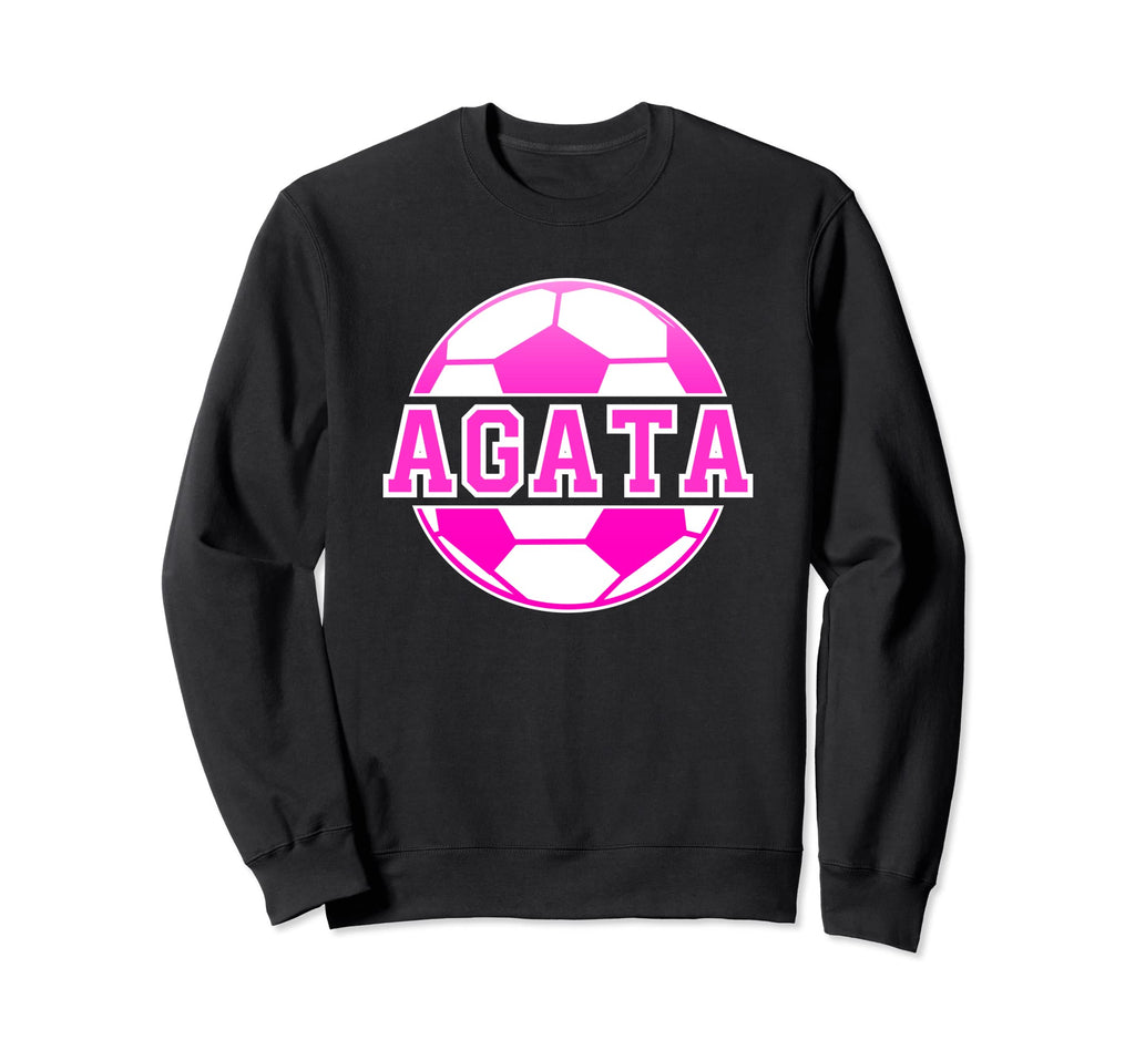 Agata Name Soccer Play Football Sports Sweatshirt - Unique Graphic Unisex