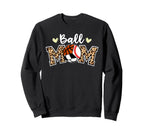 Ball Mom Leopard Baseball Soccer Sweatshirt - Streetwear Style Men Women