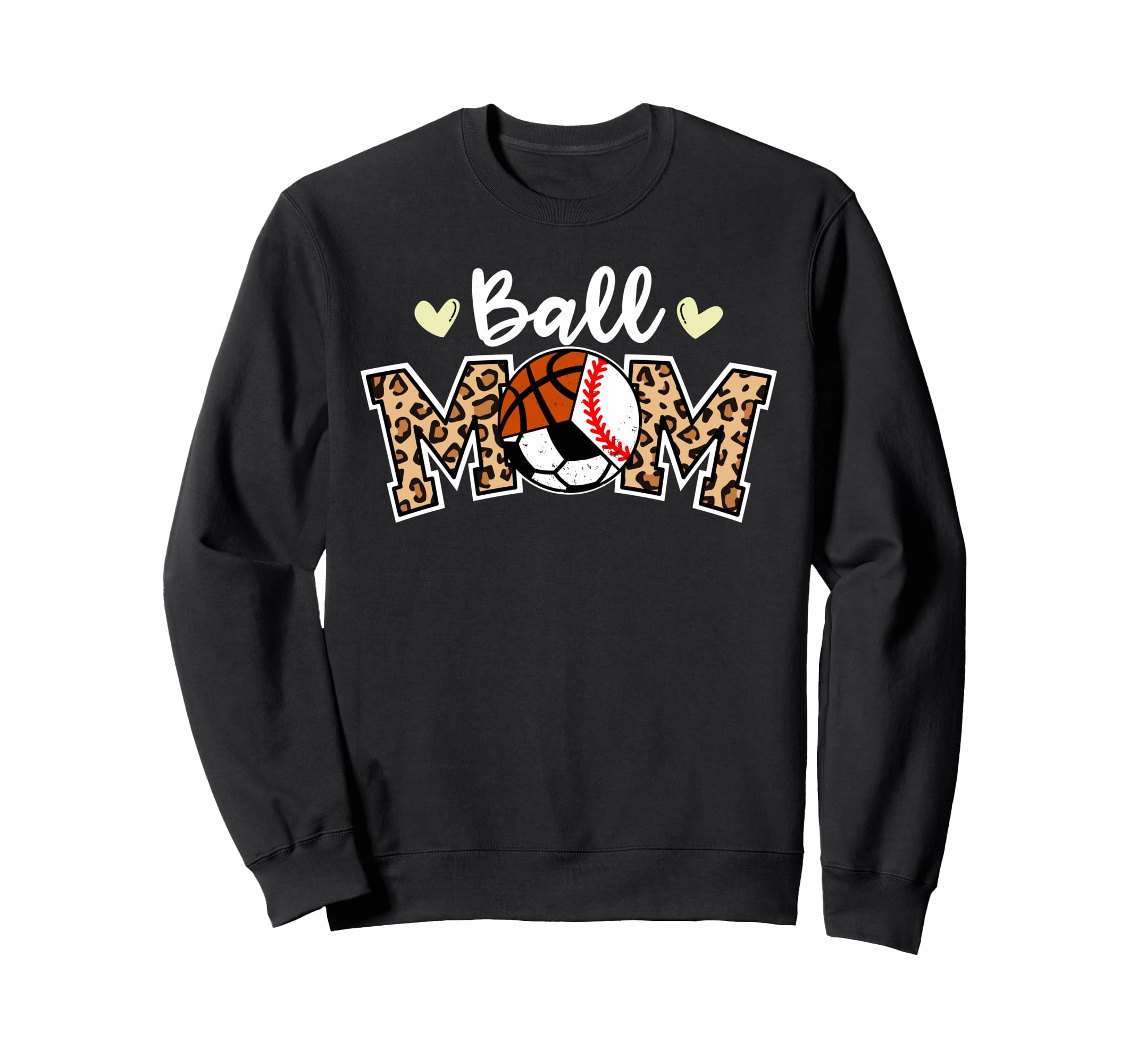 Ball Mom Leopard Baseball Soccer Sweatshirt - Streetwear Style Men Women