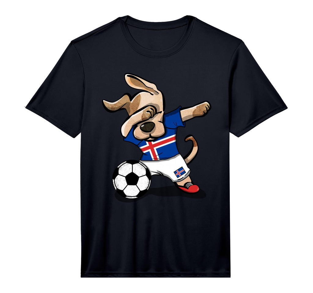 Dabbing Dog Iceland Soccer Jersey T-Shirt - Casual Everyday Wear Men Women