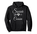 Soccer Cousin Heart Soccer Lovers Hoodie - Minimalist Print Men Women