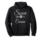 Soccer Cousin Heart Soccer Lovers Hoodie - Minimalist Print Men Women