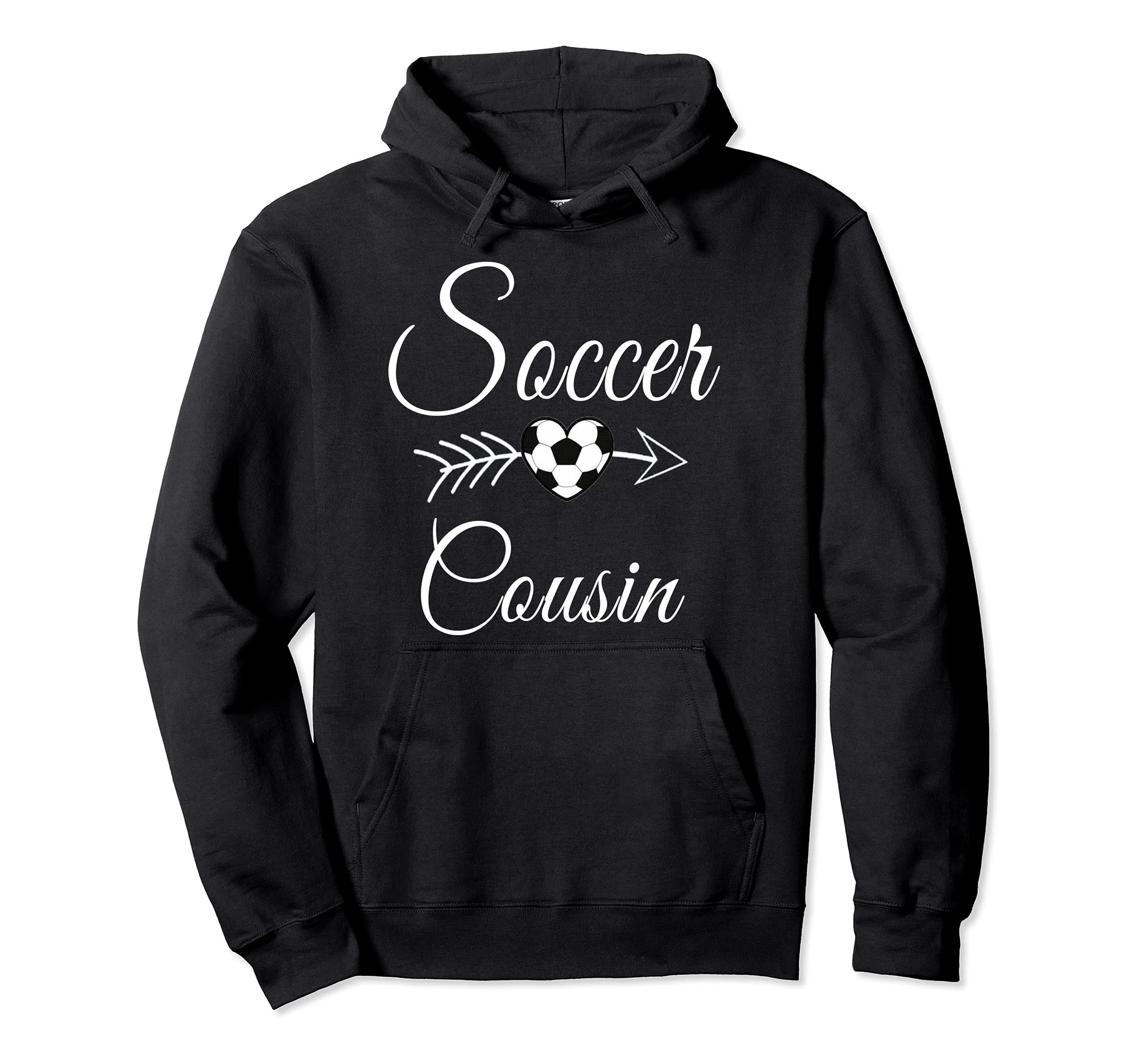 Soccer Cousin Heart Soccer Lovers Hoodie - Minimalist Print Men Women