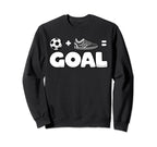Funny Soccer Player Math Goal Sweatshirt - Casual Everyday Wear Men Women