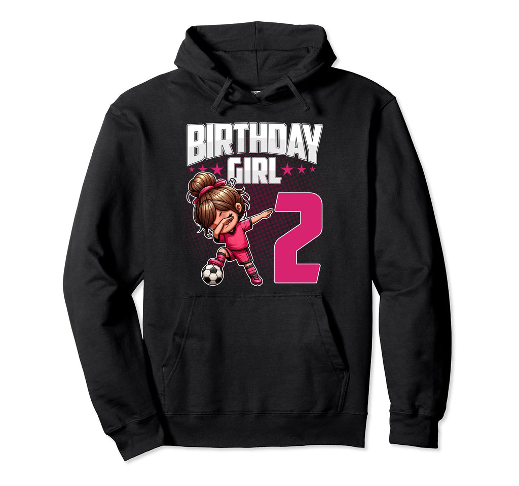 2Nd Birthday Soccer Dabbing 2 Years Hoodie - Novelty Apparel for Adults