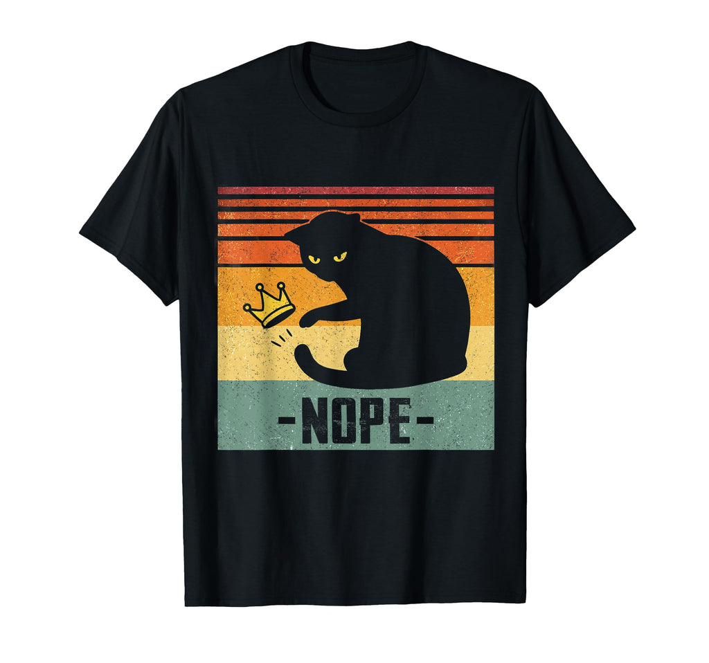 No Kings America Black Cat Funny Cat T-Shirt - Unique Graphic Unisex
