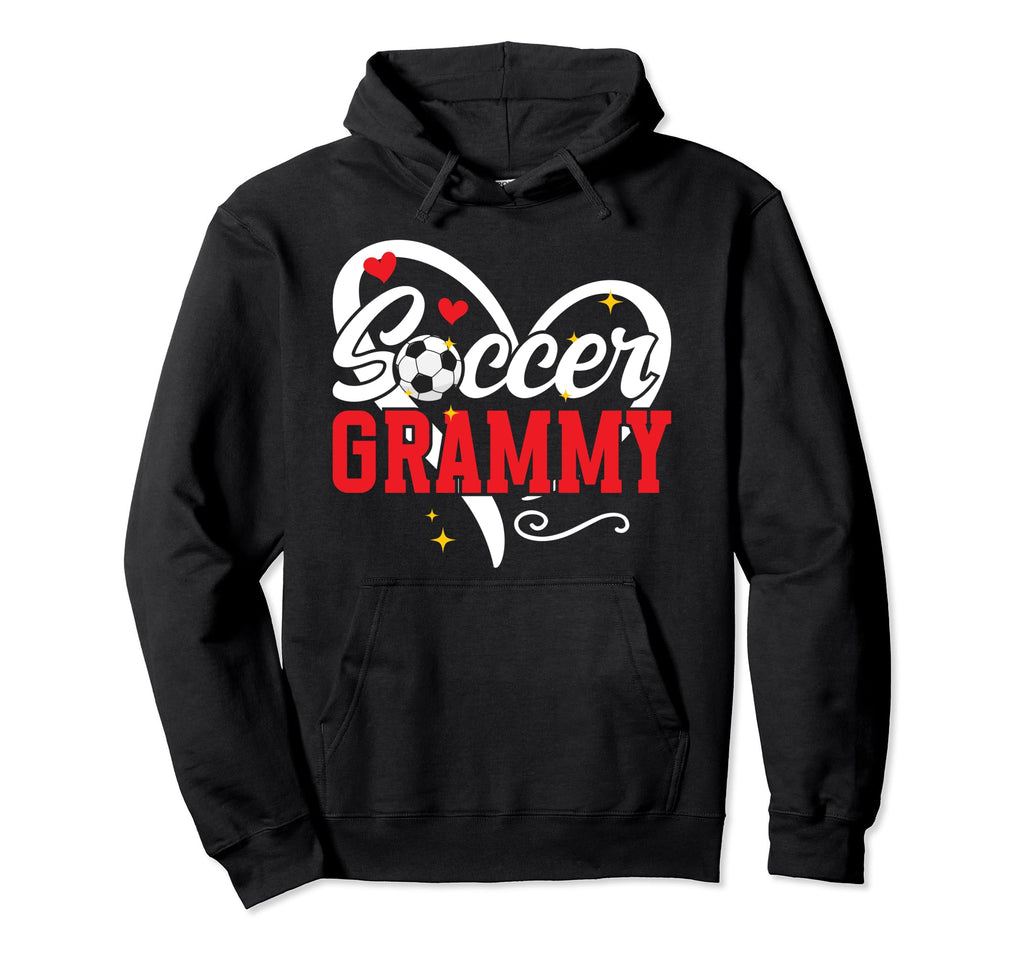 Soccer Grammy Heart Grandma Grammy Soccer Hoodie - Unique Graphic Unisex