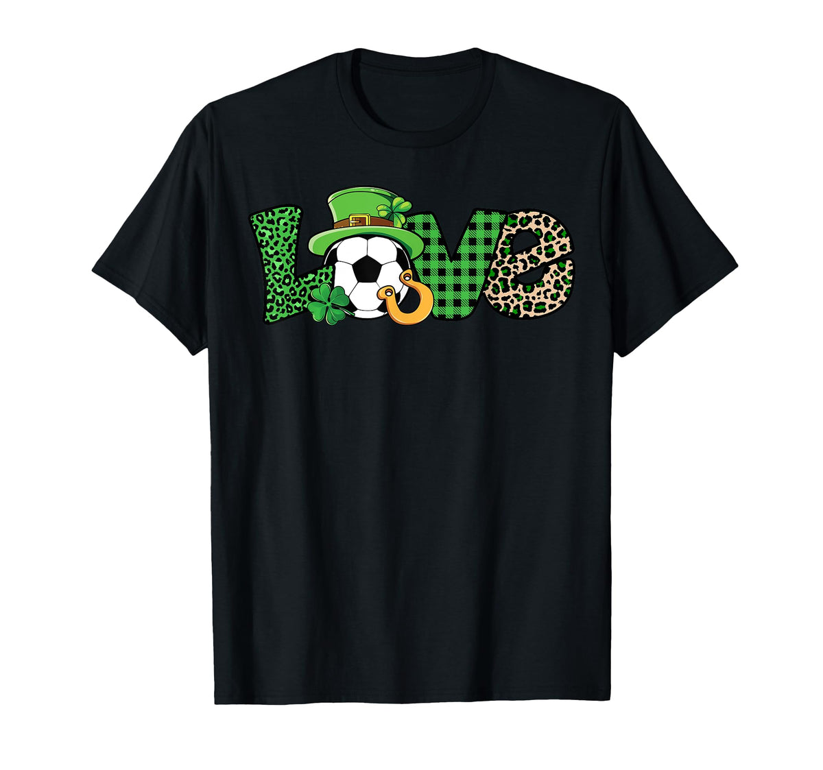 Love St Patricks Day Soccer T-Shirt - Aesthetic Graphic Men Women