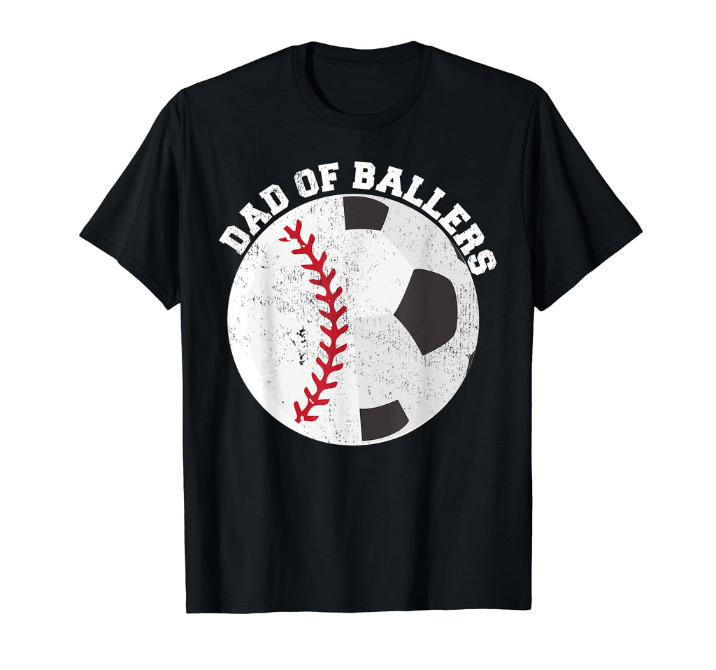 Funny Dad Ballers Father Son Soccer T-Shirt - Trendy Graphic Unisex