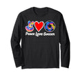 Peace Love Soccer Heart Ball Gift Love Hoodie - Custom Art Print Men Women